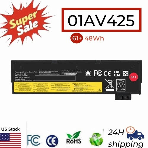61+ 01AV425 Battery for Lenovo ThinkPad T470 T480 T570 T580 01AV426 01AV491