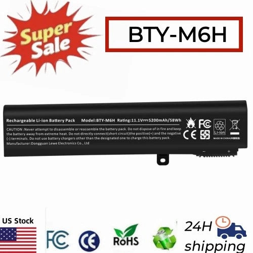 BTY-M6H Battery For MSI CX62 6QD GE75 PE70 PE60 GL72M GL72 GL62VR GL62M GL62 US