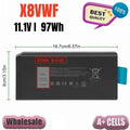 X8VWF Battery For Dell Latitude 14 Rugged 5404 5414 E5404 7404 7414 97Wh