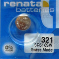 4 Renata Button Cell SR616SW 1.55V Batteries