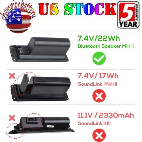 Battery for Bose Soundlink Mini 1 061384 061386 061385 3000mAh