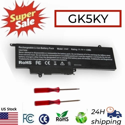 GK5KY BATTERY 43wh FOR DELL INSPIRON 11 3000 3147 3148 3152 13 7000 7348 15 7568