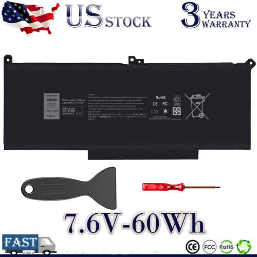 E7280 Battery for Dell Latitude 12 13 14 E7480 7000 7480 7490 7380 7390 F3YGT