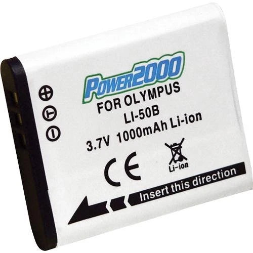 Power2000 LI-50B Li-ion Battery for Olympus SZ-10, SZ-11, SZ-12, SZ-15, SZ-16
