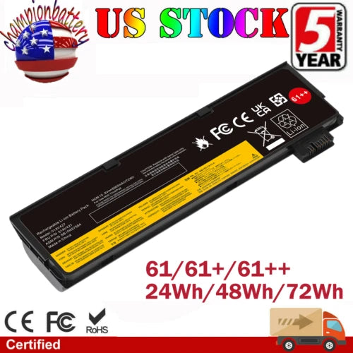 61++ Battery for Lenovo ThinkPad T470 T480 T570 T580 01AV423 01AV424 01AV422