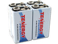 4 pcs Tenergy Premium 9V 200mAh NiMH Rechargeable Batteries