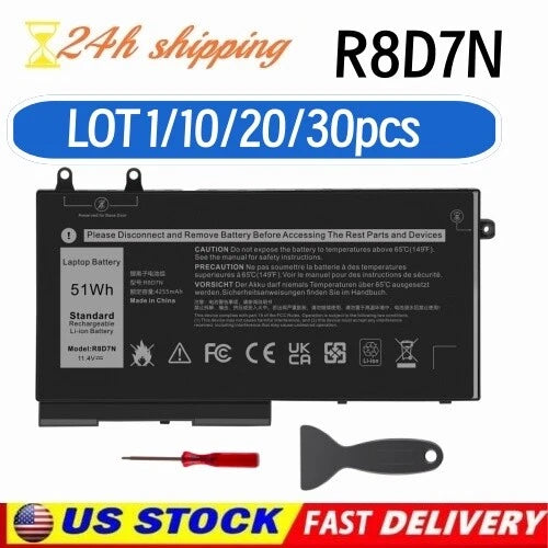 LOT R8D7N Battery For Dell Precision 3540 3550 Latitude 5400 5500 5510 5410 51wh
