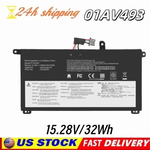 01AV493 Battery for Lenovo ThinkPad T570 T580 P51S P52S 00UR890 00UR891 Internal