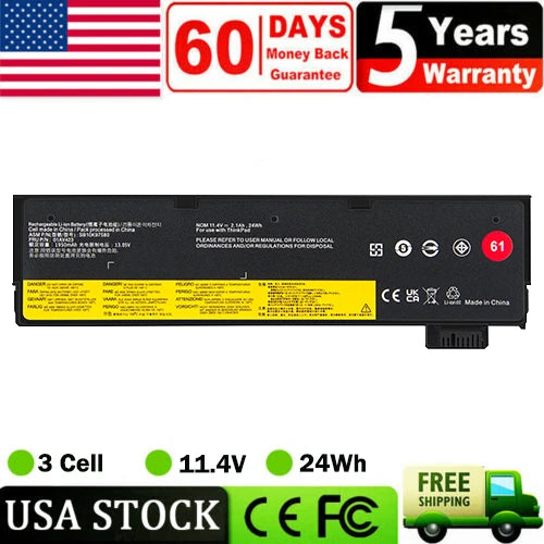 61 01AV425 Battery For Lenovo ThinkPad T470 T480 T570 01AV423 01AV424 P51S P52S