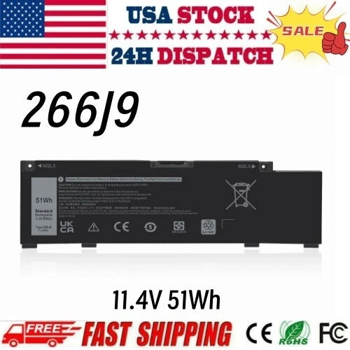 Battery 266J9 for Dell Inspiron G3 3500 3590 3790 G5 5500 5505 Ins 14-5490