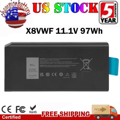 9Cell 4XKN5 Battery for Dell Latitude 14 5414 5404 7414 7404 VCWGN 5XT3V X8VWF