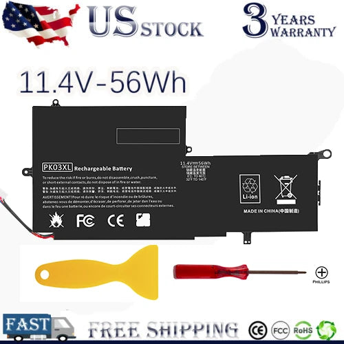 PK03XL Battery For HP Spectre Pro X360 G1 G2 Spectre 13-4000 13-4100 13-4003DX
