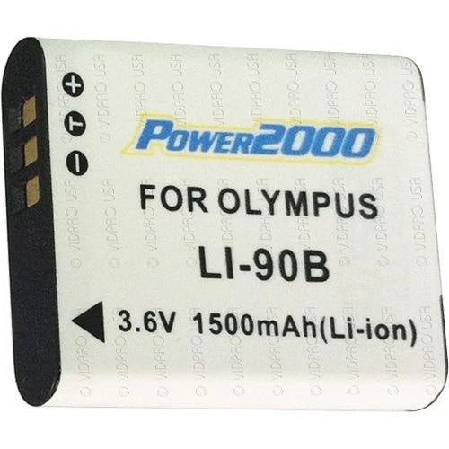 Power2000 Li-90B Li-92B Battery for Olympus Stylus TG-2, TG-1, SP-100 Camera
