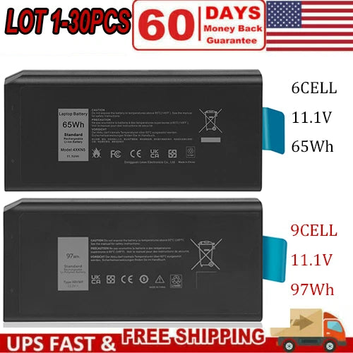 LOT X8VWF Battery for Dell Latitude 14 Rugged Extreme 7404 7414 Rugged 5404 5414