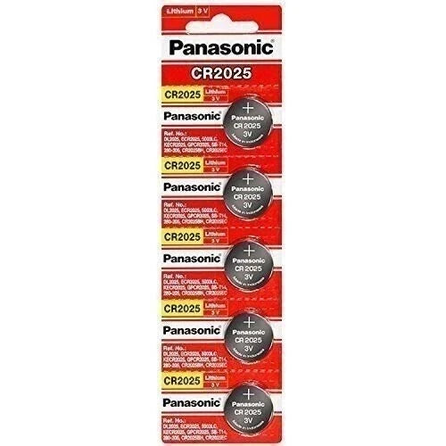 Panasonic CR2025 3 Volt Lithium Coin Battery (10 pcs)