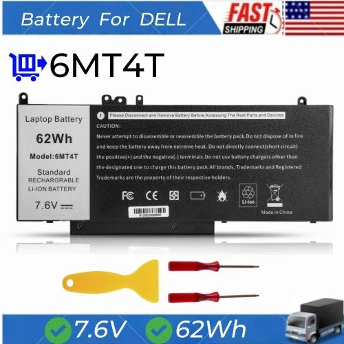 Replace Battery 6MT4T For Dell Latitude E5470 E5570 P62G001 TXF9M P62G 0TXF9M