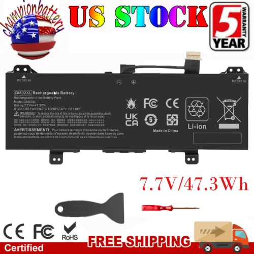 GM02XL Battery for HP Chromebook 14 G5 G6 X360 11 G1 G6 EE 917725-855 47.3Wh US