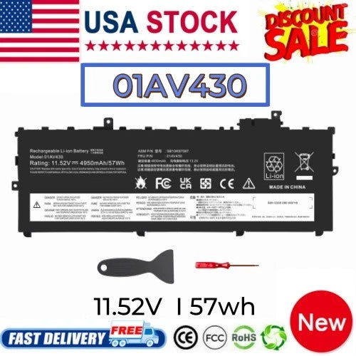 01AV430 01AV494 Battery for Lenovo ThinkPad X1 Carbon 5th 6th Gen 2017 2018