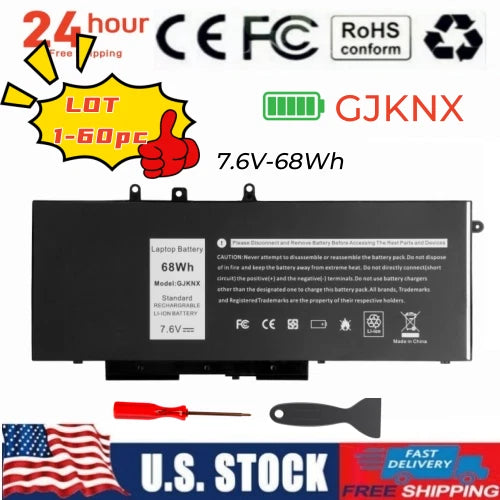 ??LOT 68Wh GJKNX Battery For Dell Latitude 5480 5580 5490 5491 5590 5591 US FAST