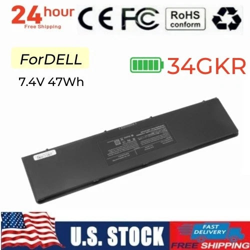 E7440 34GKR Battery For Dell Latitude E7450 E7420 3RNFD PFXCR HJ8KP 47Wh NEW