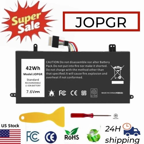 ?J0PGR JOPGR Battery For Dell Latitude 12 5285 5290 2-in-1 Series 0J0PGR 42Wh