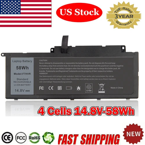 F7HVR Laptop Battery for Dell Inspiron 17 7737 Inspiron 15 7537 Inspiron14 7437