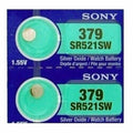 MURATA / SONY 379 SR521SW (2 piece) SR521 379 Watch Battery US Seller