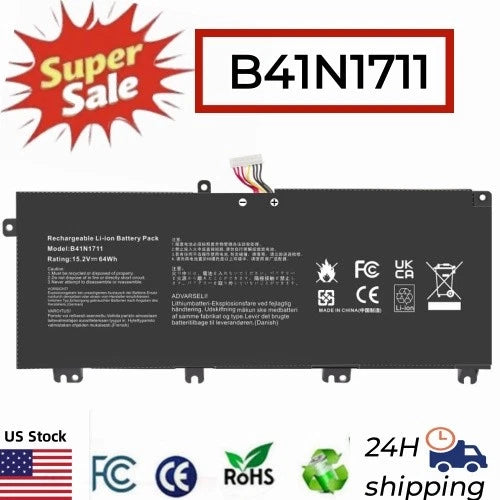 New B41N1711 Battery For ASUS ROG Strix GL503 GL503VD GL503VM GL703VD GL703VM