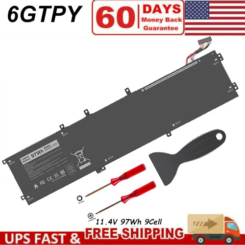 6GTPY Laptop Battery For Dell XPS 15 7590 9570 9560 9550 Precsion 5510 5530 5520