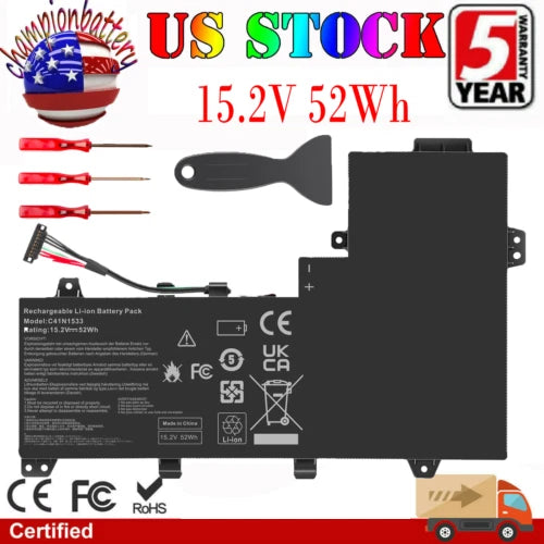 C41N1533 Replacement Battery for Asus Q524U Q534U Q534UX ZenBook Flip UX560UQ US