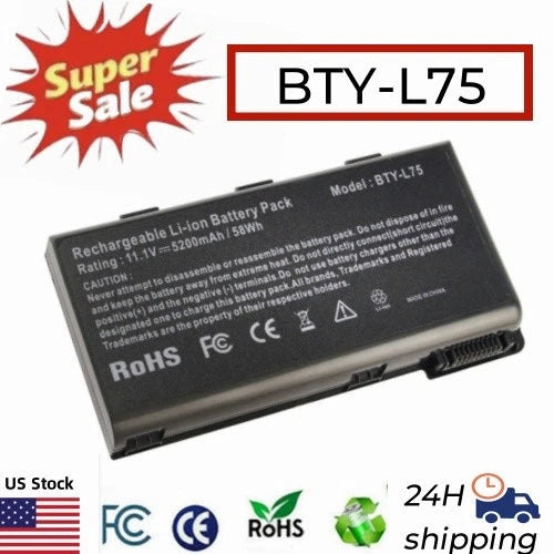 ?Battery BTY-L74 BTY-L75 for MSI A5000 A6000 A6200 A7200 957-173XXP-101 5200mAh