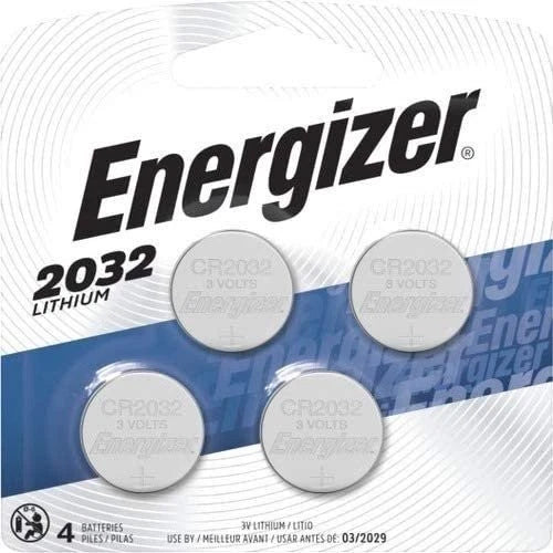 Energizer 2032BP-4 3 Volt Lithium Coin Battery - Retail Packaging (2 x Pack...