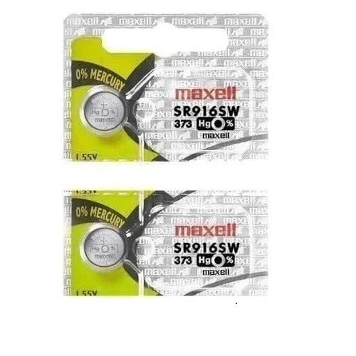 2 x MAXELL SR916SW 373 1.55v Silver Oxide Button Cell Watch Battery -...