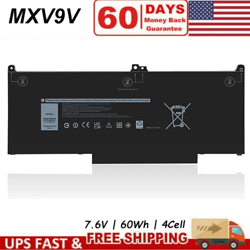 MXV9V Laptop Battery For Dell Latitude 5300 5310 7300 7400 E5300 E7300 E7400