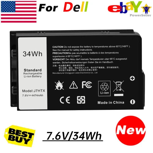 J7HTX Battery for Dell Latitude 7202 7212 7220 Rugged Extreme Tablet FH8RW 7XNTR