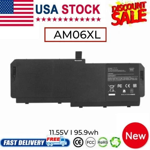 8 Cell Battery for HP ZBook 17 G5 G6 Series HSTNN-IB8G L07350-1C1 AM06XL