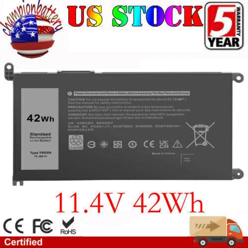 YRDD6 Battery for Dell Inspiron 3493 3582 3583 3584 3793 Latitude 3310 VM732 US