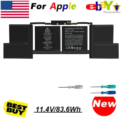 LOT 10*A1953 A1990 Battery For MacBook Pro 15" Mid 2018 2019 EMC 3215 3359