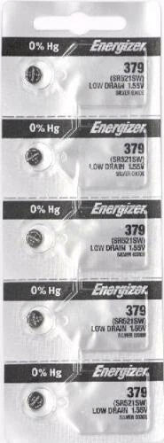 Energizer 379 (SR521SW) Silver Oxide Battery 1.55 Volt 10 Batteries