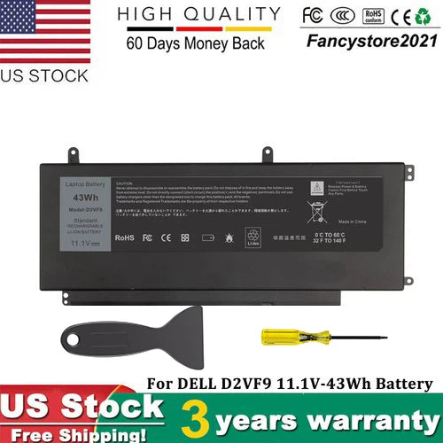 D2VF9 Battery For Dell Inspiron 15 7000 Series 7547 7548 0PXR51 PXR51 0YGR2V F