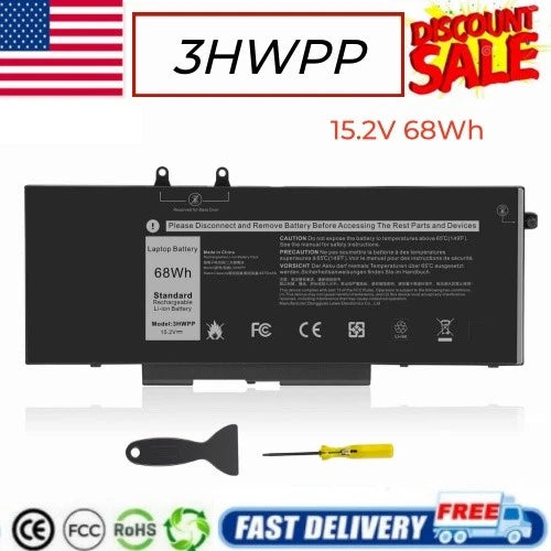 ?68Wh 3HWPP BATTERY FOR DELL Latitude 5401 5410 5411 5501 Precision 3541 Series