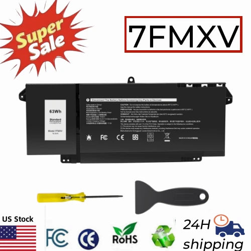 7FMXV Battery For Dell Latitude 5320 7320 7420 7520 9JM71 1PP63 TN2GY 63Wh