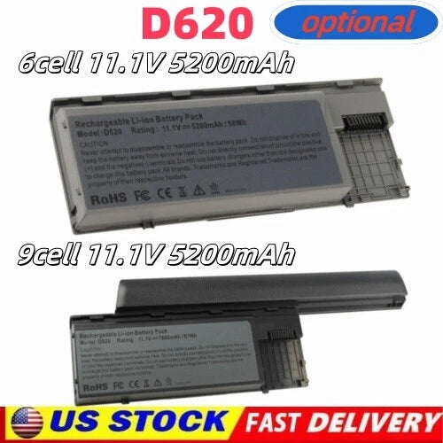 6/9Cell Battery For Dell Latitude D620 D630 D631 D640 M2300 TYPE PC764 TC030