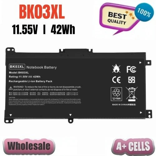BK03XL Battery For HP Pavilion x360 14-BA 14m-ba 14-ba033tx 14-ba040tx 42wh