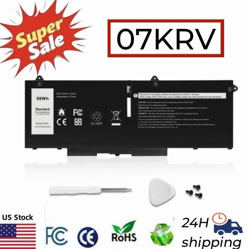 ?07KRV Battery for Dell Latitude 5330 5430 Precision 3570 H4PVC Y86WG 58Wh