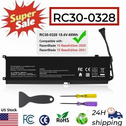 RC30-0328 Battery For Razer Blade 15 Base 2020 2021 RZ09-0328 RZ09-0330 65Wh