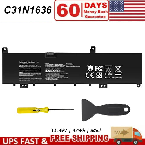 C31N1636 Laptop Battery Replacement for Asus VivoBook Pro 15 N580V N580VD N580VN