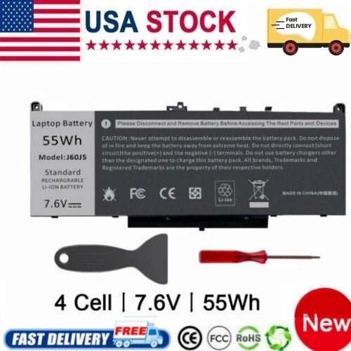 New J60J5 battery For Dell Latitude E7270 E7470 R1V85 MC34Y 242WD PDNM2 451-BBSX