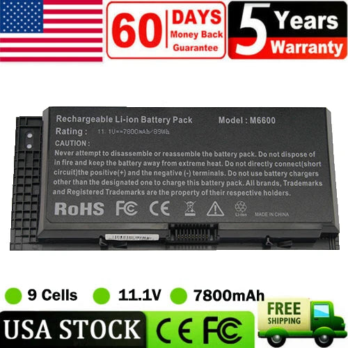 Battery for Dell Precision M4600 M4700 M6600 M6700 M6800 R7PND FV993 312-1177