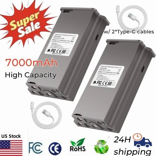 ?2-Pack Camera Battery For EM6 Tac-tacam Reveal X Gen 3.0, 2.0, X Pro 3.0